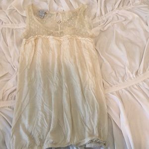 Off white, polka dot tank top! Great for spring!